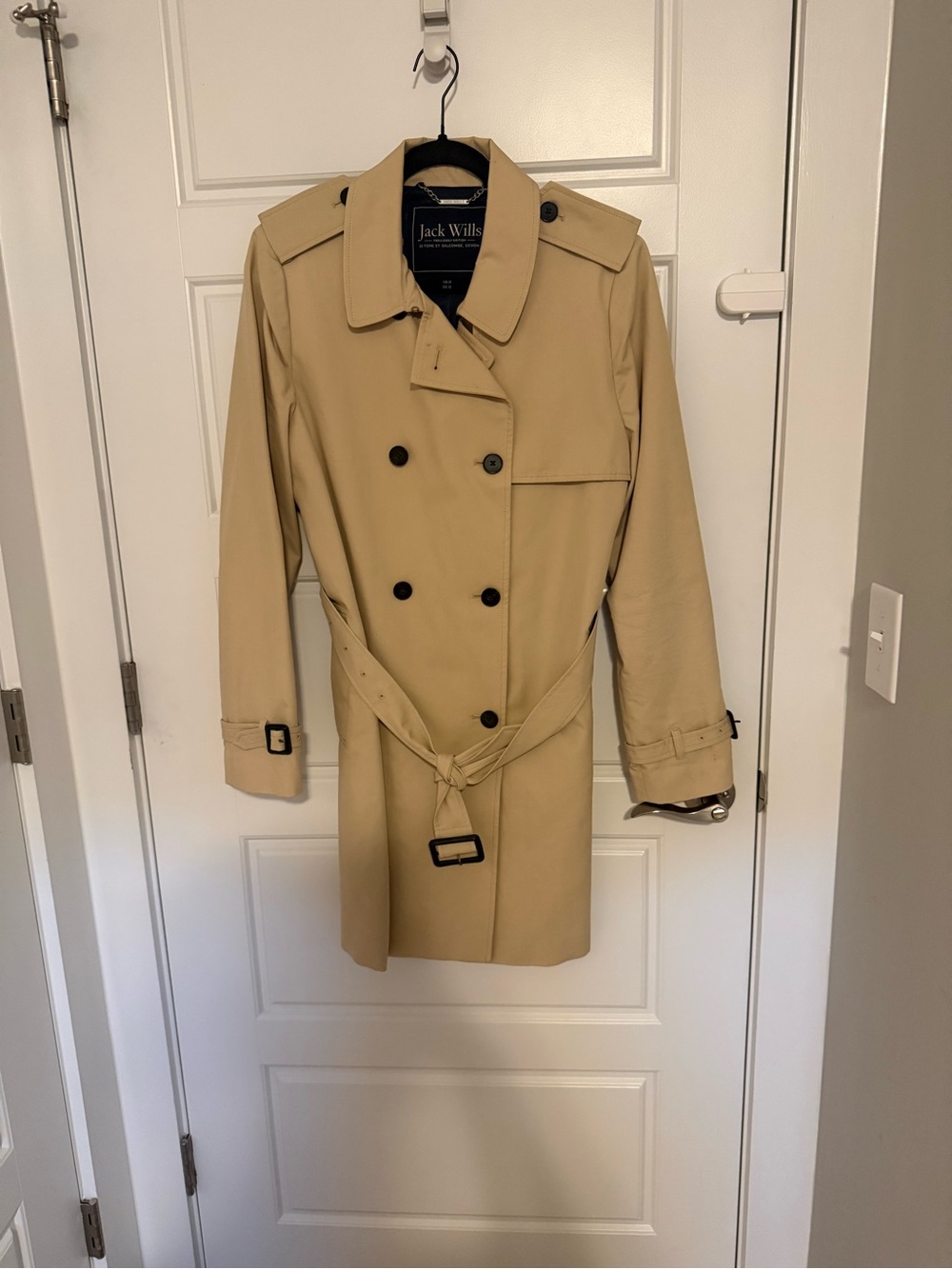 Jack Wills Beige Double-Breasted Trench Coat